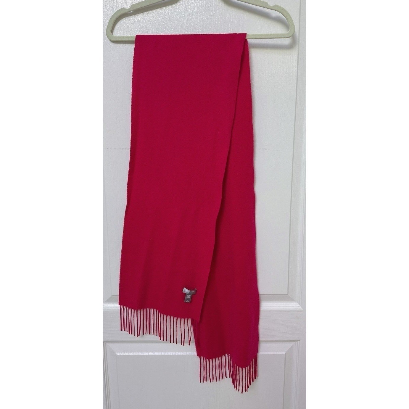 Charter Club 100% Cashmere Scarf Fringed Soft Rose Pink 10x61"